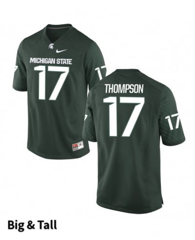 Men's Michigan State Spartans NCAA #17 Tyriq Thompson Green Authentic Nike Big & Tall Stitched College Football Jersey XJ32S17LY